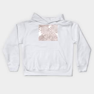 Rose gold mandala - snow white Kids Hoodie